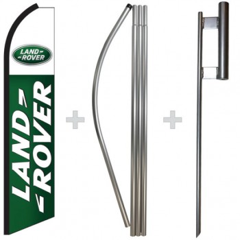 Land Rover 15' Tall Swooper Flag & Pole Kit Feather Super Banner
