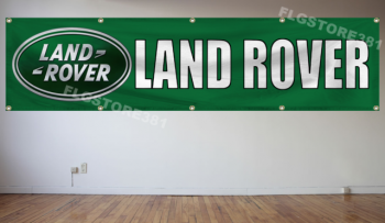 Land Rover Flag Banner 2X8Ft Car Flag Wall Garage Man Cave Green Banner